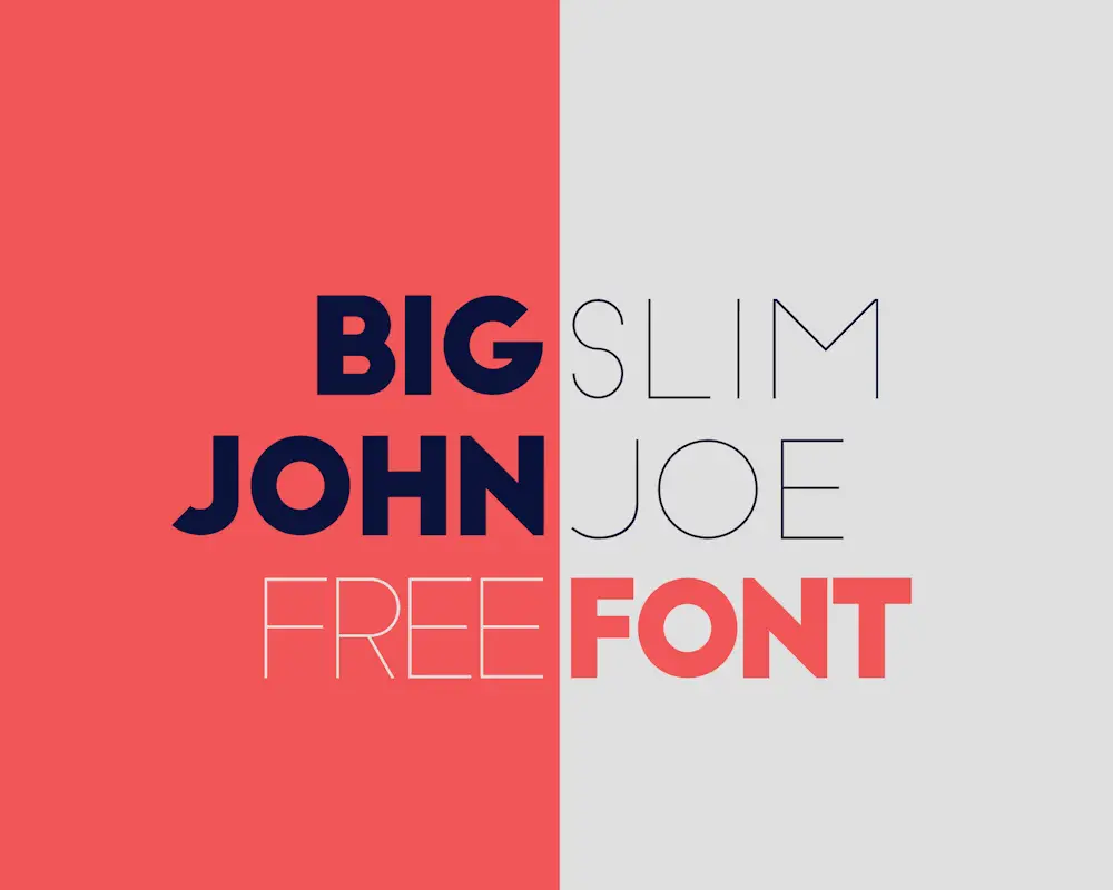 BigJohnSlimJoe FREEFont