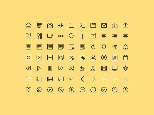 simple icons free psd