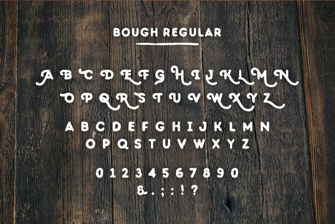 Bough - A Hand Drawn Typeface - Free Download - Regular