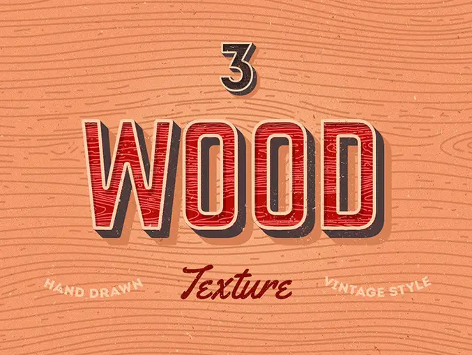 Hand Drawn Vintage Vector Wood Textures