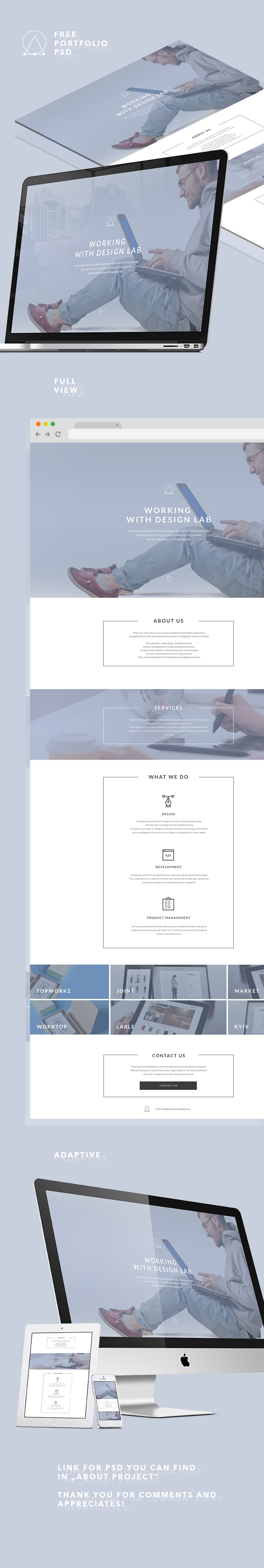 Portfolio Landing Page PSD Full