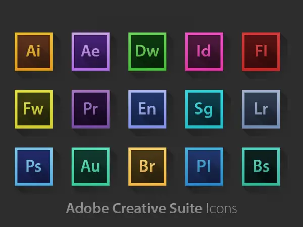 adobe creative suite icons