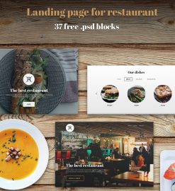 UI Kits for Restaurant Landing Pages