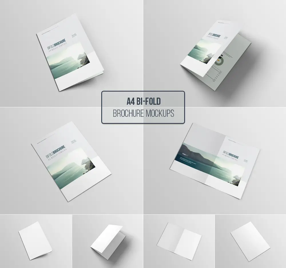 A4 Bi-fold Brochure Mockup