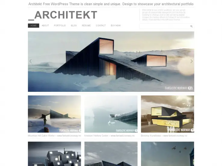 Architekt WordPress Portfolio Theme