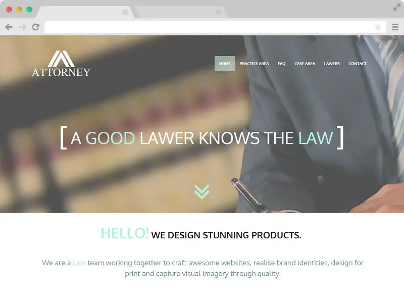 Attorney - A Free Lawyer Website HTML5 Template with Bootstrap 3