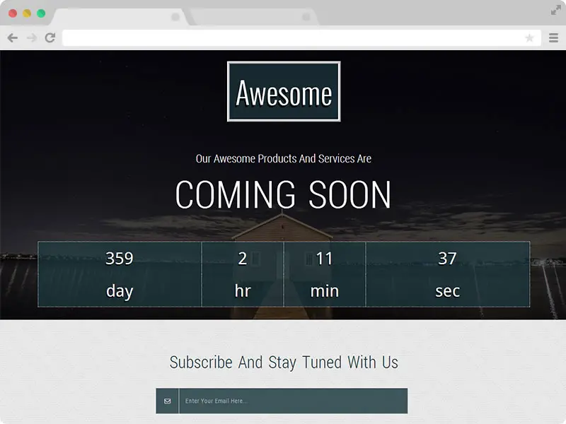 Awesome - A Free Responsive Coming Soon Template