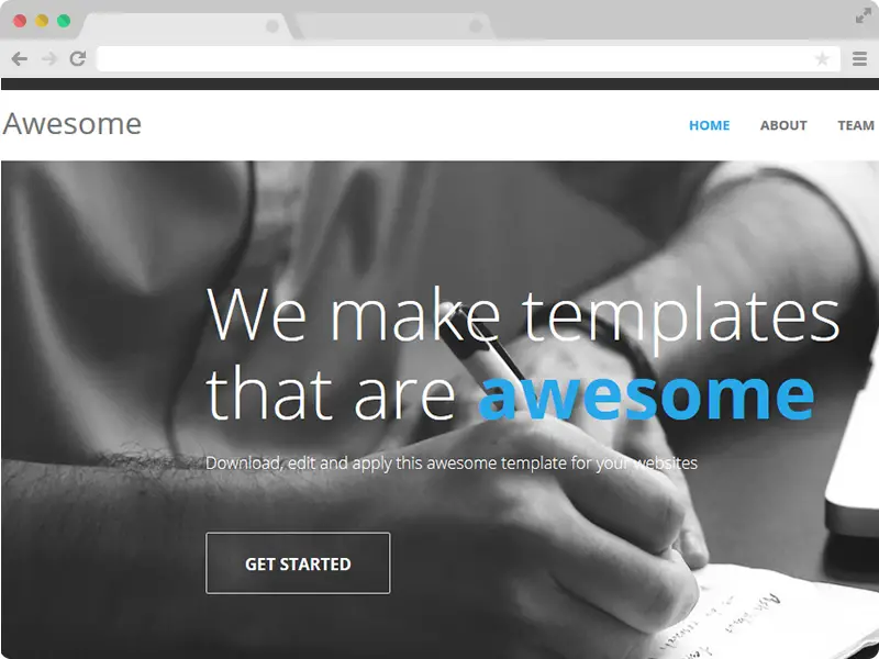 Awesome - Free One Page Responsive HTML5 Template