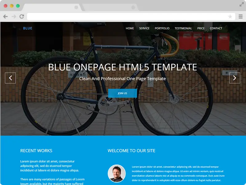 Blue - Free One Page Corporate Agency Bootstrap Template