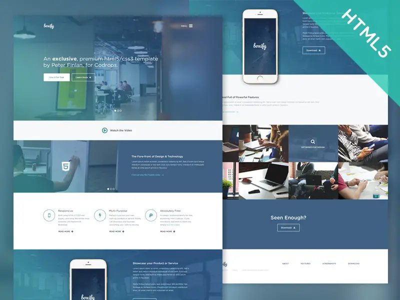 Boxify - Free HTML5 and CSS3 Website Template