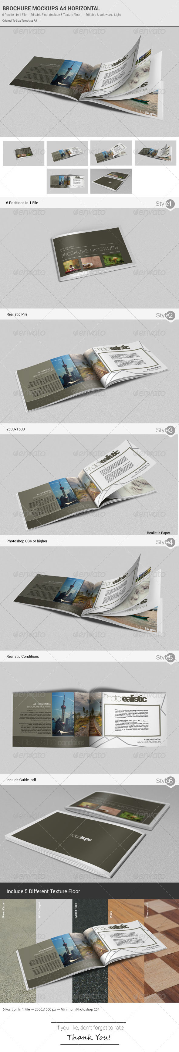 Brochure Mockups A4 Horizontal