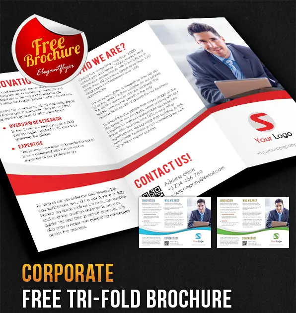 Corporate Tri-Fold Brochure PSD Template