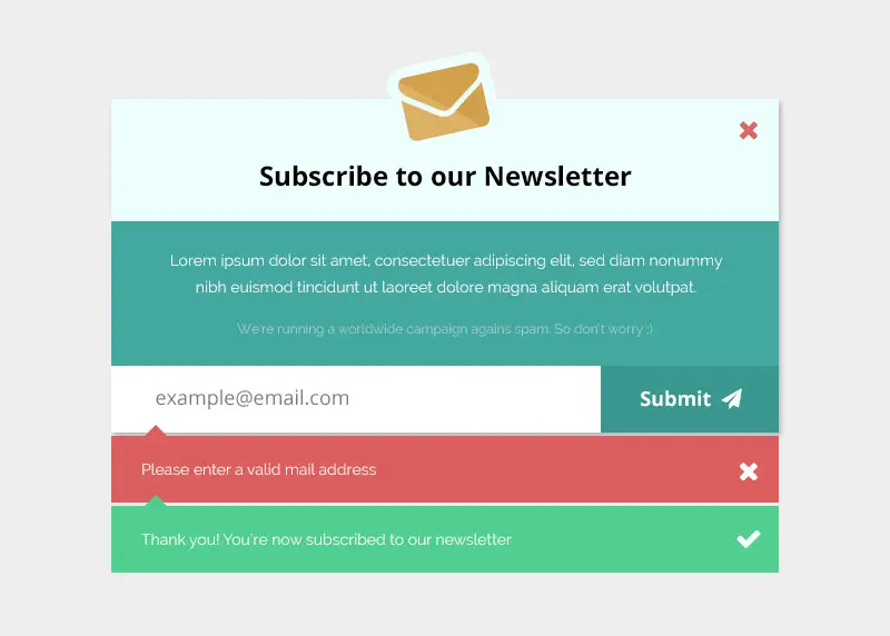 EmailSubscriptionFormMockup FreePSD