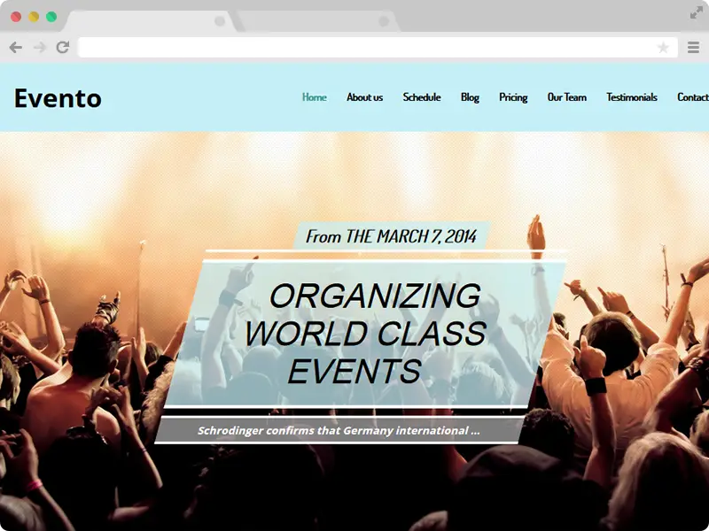 Evento - A Responsive One Page Event Template with Bootstrap