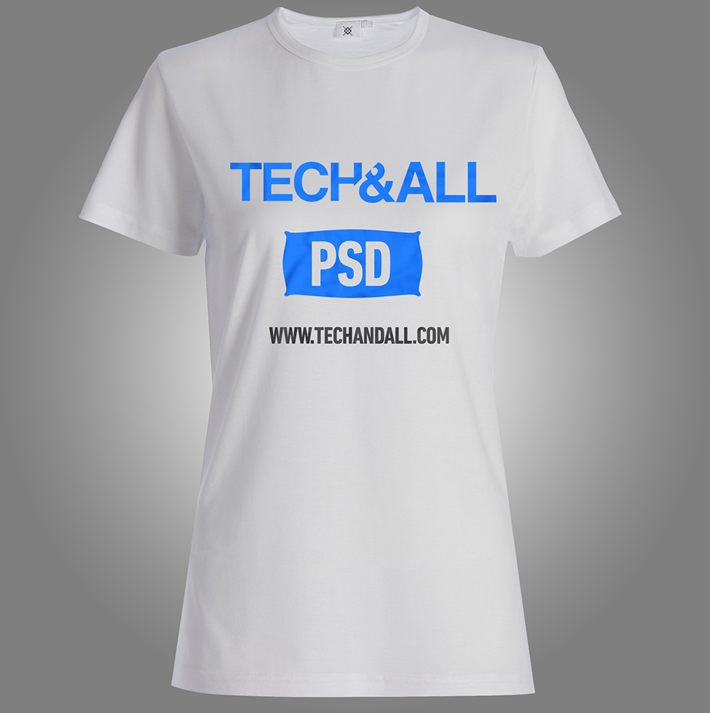 Female T Shirt Mockup PSD