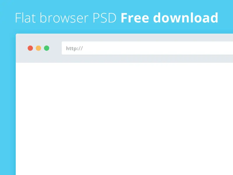 Flat Browser PSD