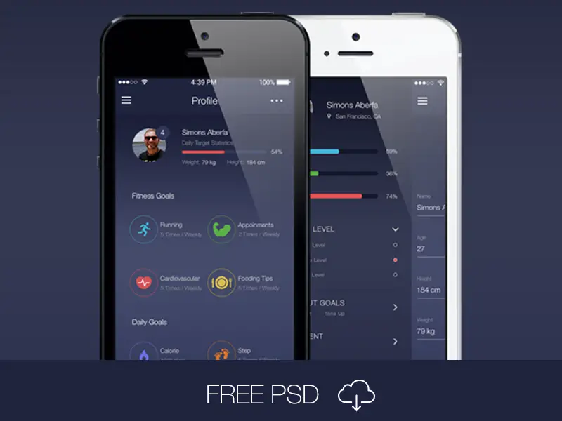 Free Fitness App UI Kit