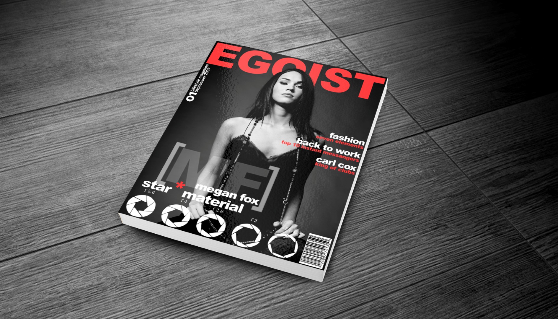 Free Magazine Cover Mockup PSD