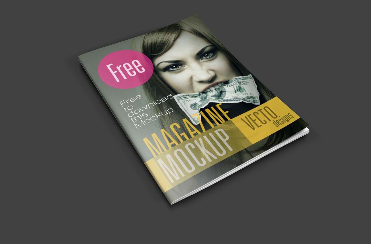 Free Magazine Mockup PSD