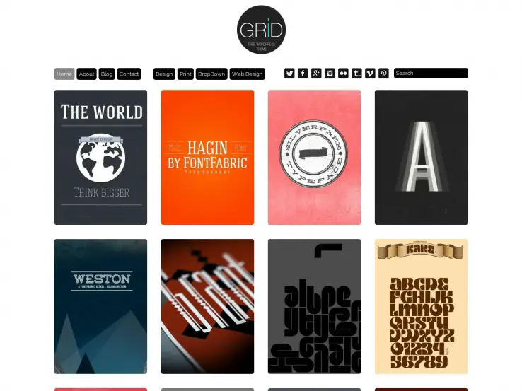 Grid WordPress Portfolio Theme