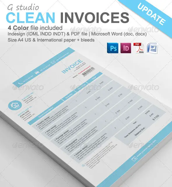 Gstudio Clean Invoices Template