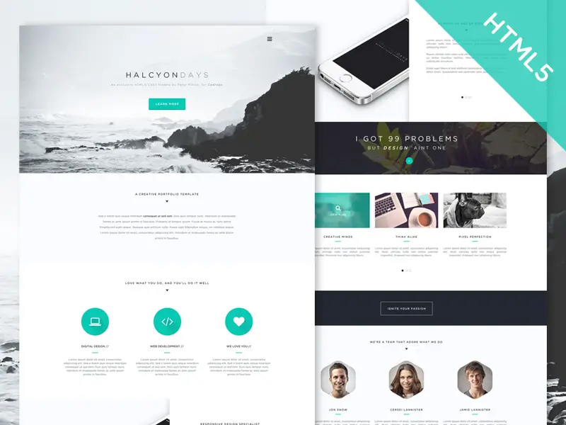 Halcyon Days - Free HTML5 and CSS3 Multipurpose Website Template