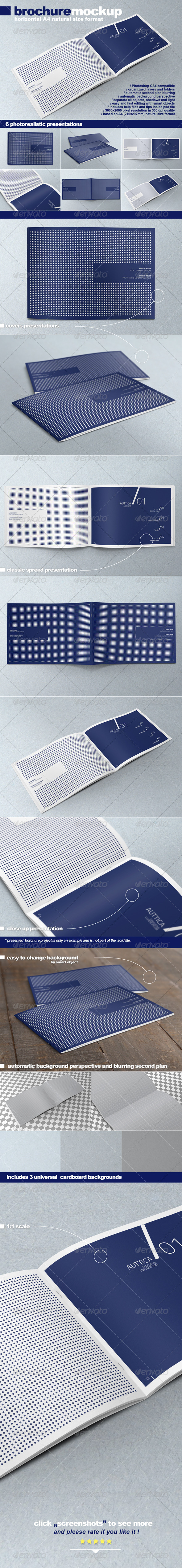 Horizontal A4 Brochure Mock-up