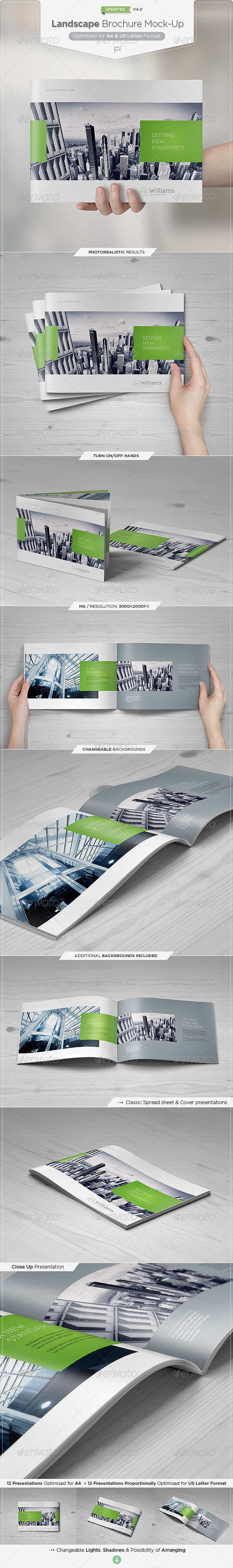 Landscape Brochure Mock-Up Set