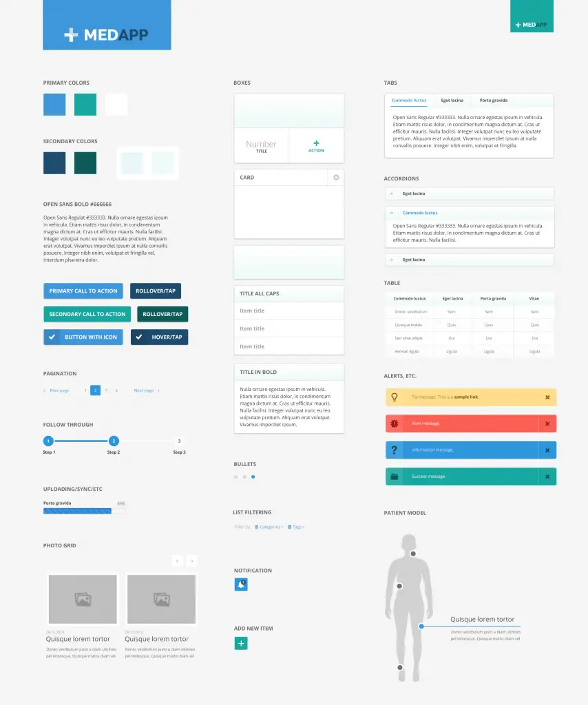 Medical App UI Kit - Free PSD