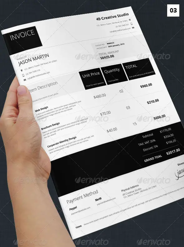 Metro Syle Business Invoice