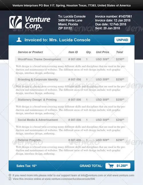 Modern Invoice Template