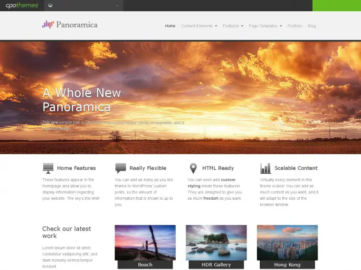 Panoramica WordPress Portfolio Theme