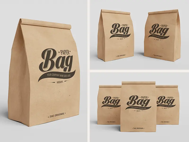 Paper Bag Mockup PSD to Showcase Packaging Branding