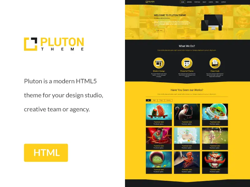 Pluton - Modern Multipurpose HTML5 CSS3 Landing Page