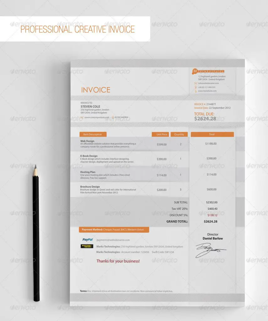 Professional Invoice