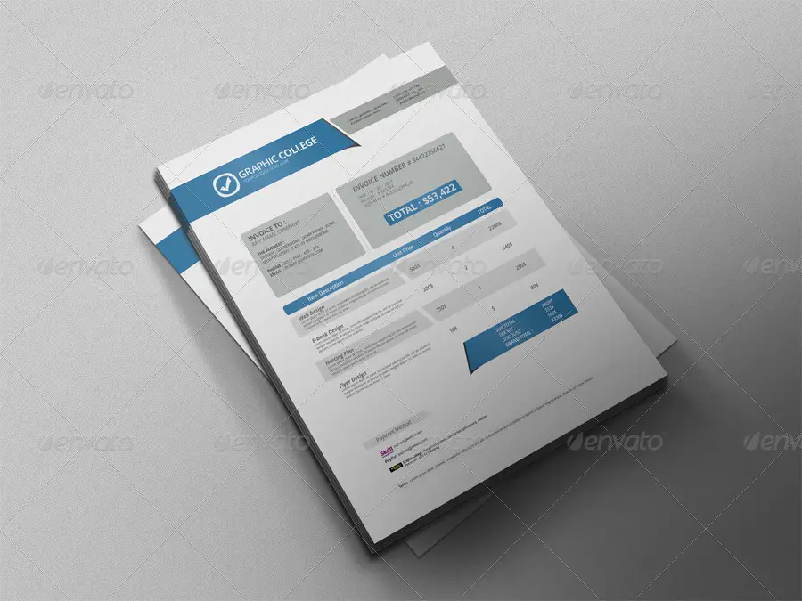 Professional Invoice Template Vol.2