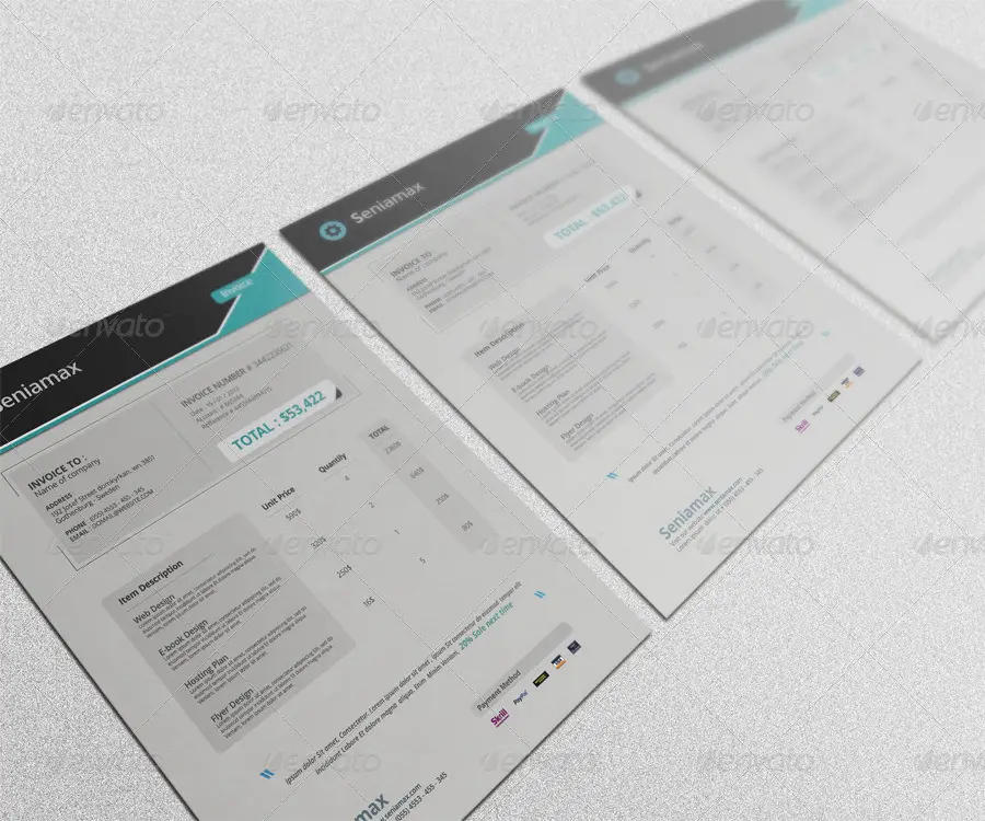 Professional Invoice Template Vol.5