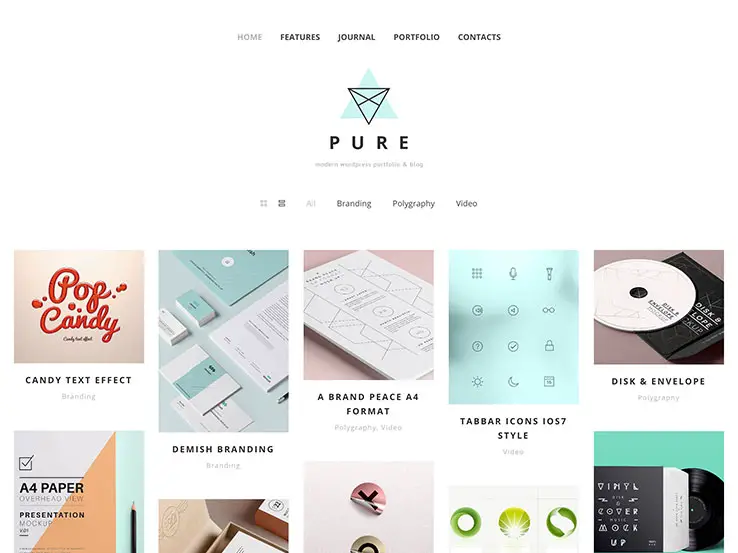 Pure WordPress Portfolio Theme