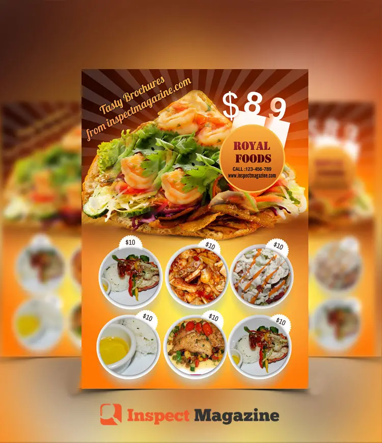 Restaurant Brochure cum Menu PSD Template