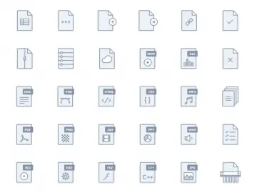 SetofFileTypeIcons FreePSDDownload