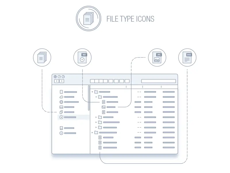 Set of File Type Icons - Free PSD Download