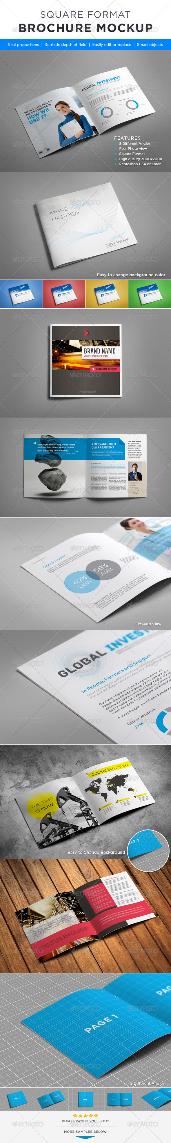 Square Brochure Mock-up