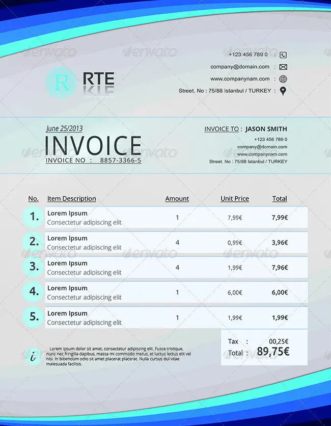 Stylish Invoice Template