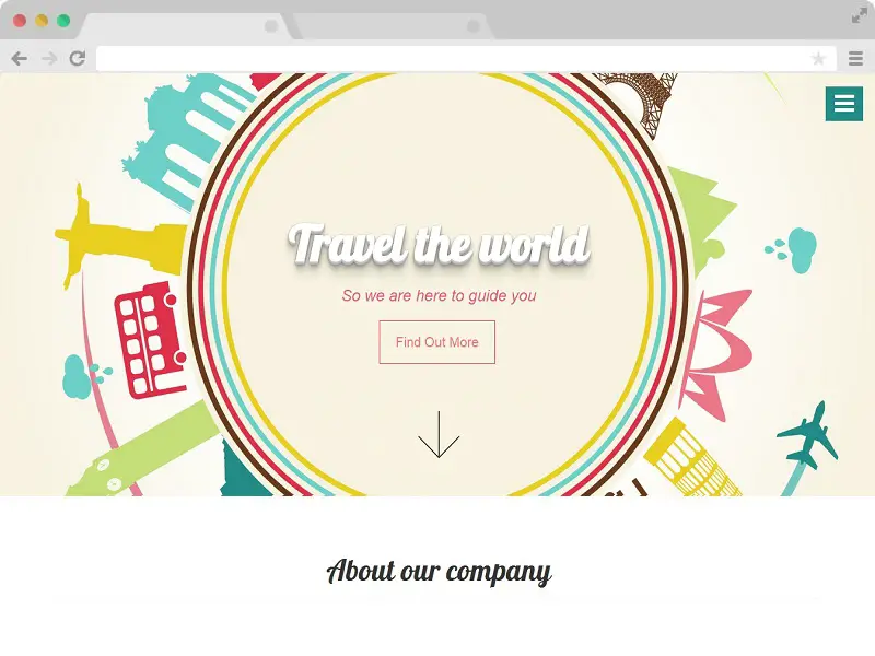 Travelers - A Free Bootstrap One Page Agency Website Template