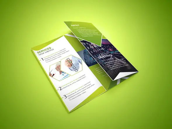 Tri-fold Free Brochure PSD Template For Corporates