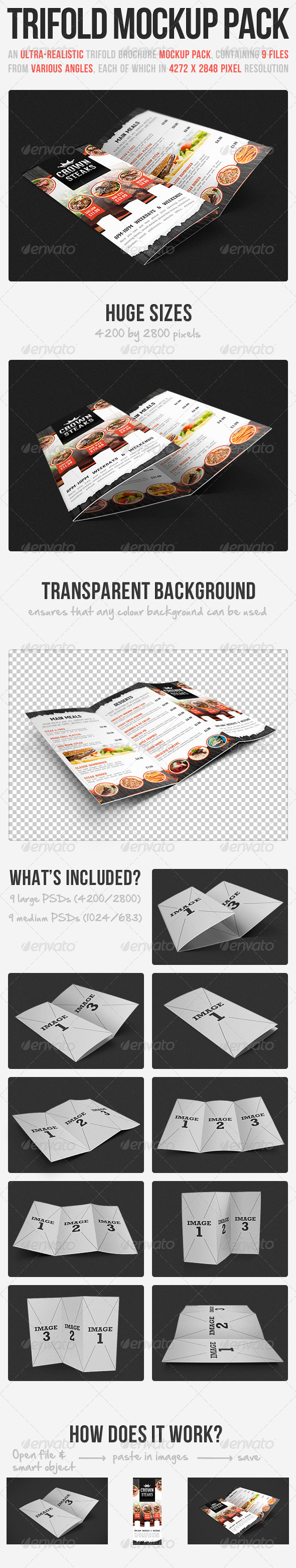 Trifold Brochure Mockup Pack