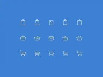 Vector Shopping Cart Icons