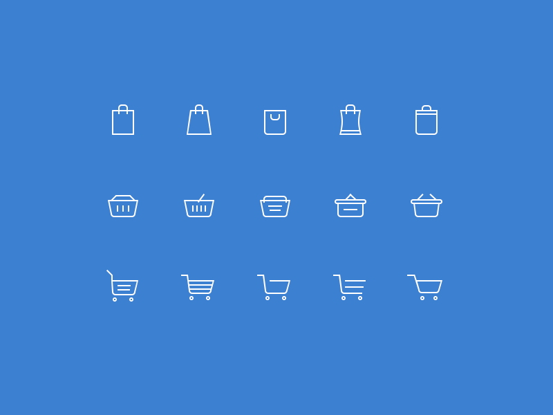 Vector Shopping Cart Icons
