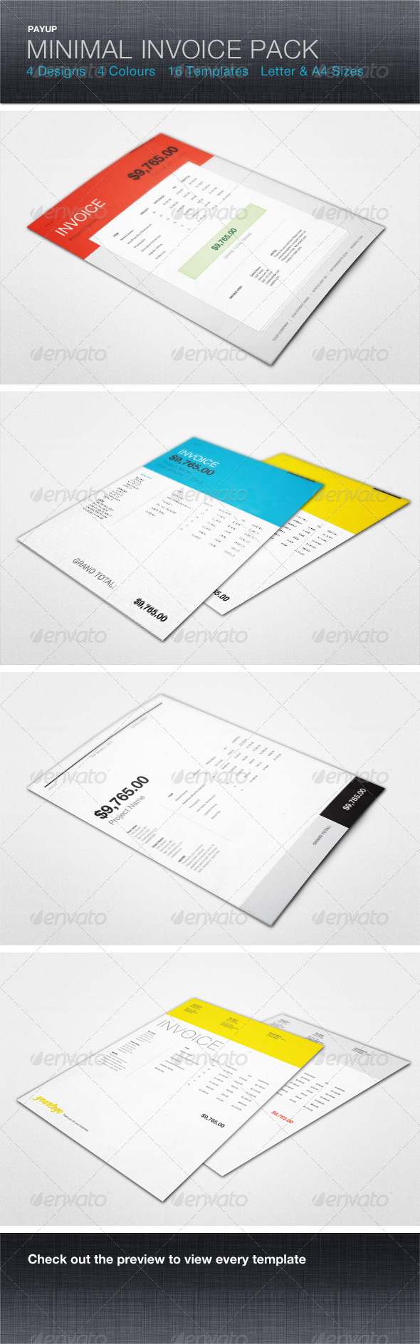 minimal Invoice Template Pack