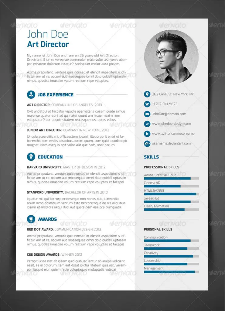 3-Piece Resume CV Cover Letter